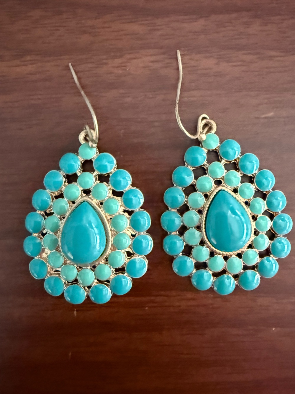 Stella & Dot "Charlize" Teardrop Turquoise Earrings